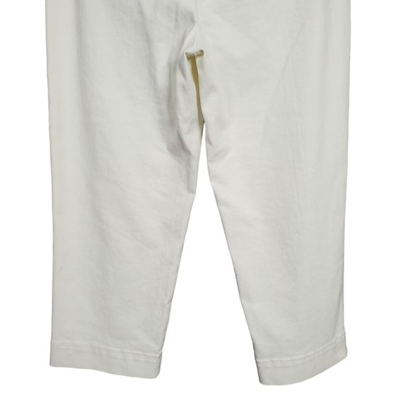 Talbots NWT Size 8P 8 Petite Pants Cotton Denim Floral Embroidered NWT Stretch - Picture 6 of 10